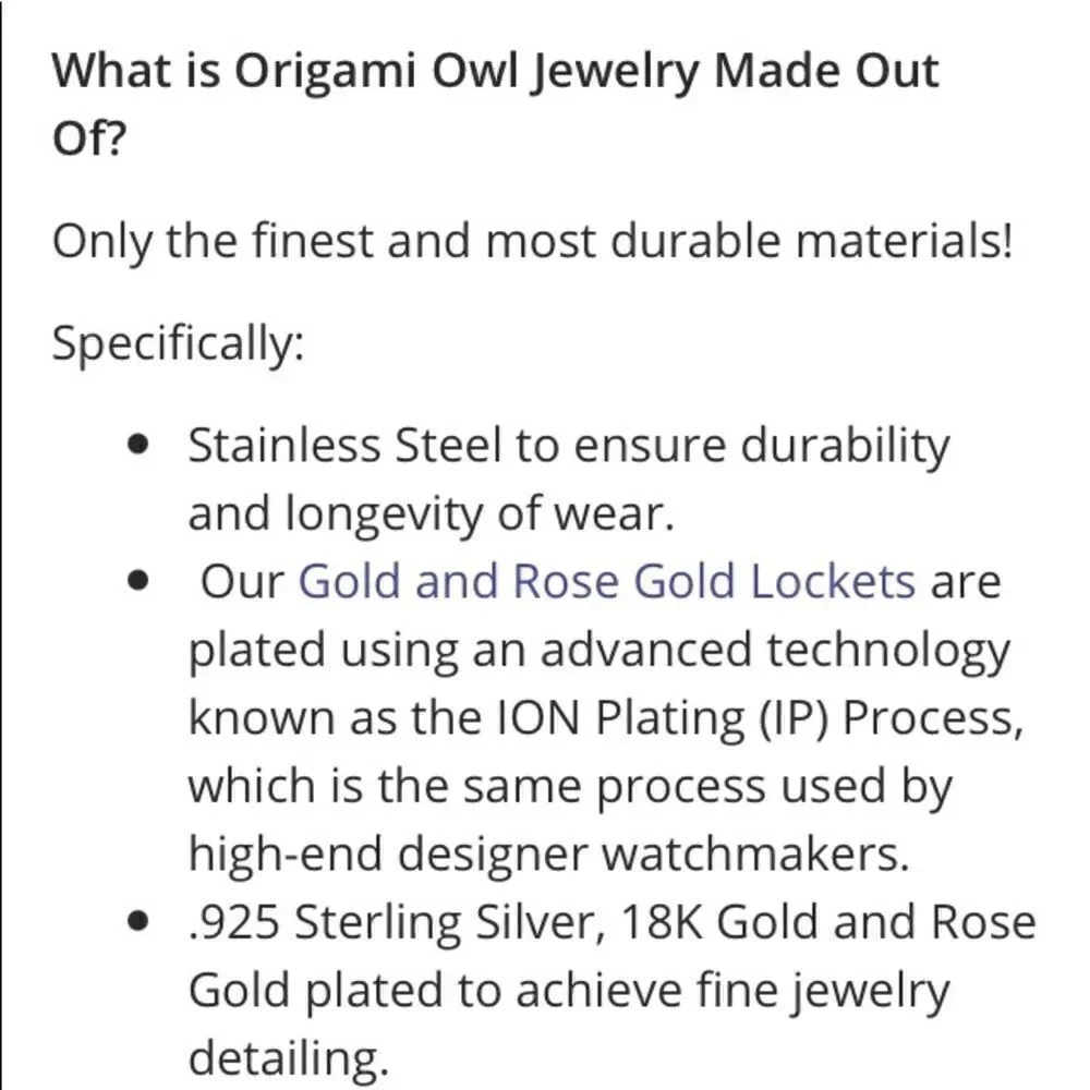 Origami owl necklace